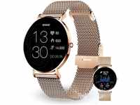 XCOAST SIONA 2 Damen Smartwatch (4,2 cm/1,3 Zoll, iOS & Android) Rosegold...