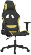 vidaXL B&uuml;rostuhl 65 x 58 x 128 cm Gaming-Stuhl Schwarz und Hellgr&uuml;n Stoff