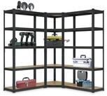 Juskys Schwerlastregal 3er Regalsystem, Set, Kunststofff&uuml;&szlig;e gegen Kratzer, flexibel