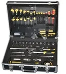 TECH-CRAFT Werkzeugkoffer 130-tlg, robustes Tool-Set (130 Teile), im Aluminiumkoffer