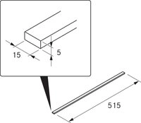Bora Montagezubeh&ouml;r Dunstabzugshaube Seitenleisten f&uuml;r Kochfeldtiefe 515mm All