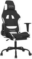 vidaXL B&uuml;rostuhl 66 x 58 x 130 cm Gaming-Stuhl mit Fu&szlig;st&uuml;tze Drehbar Schwarz...
