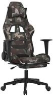 vidaXL Gaming-Stuhl, Gamer Stuhl mit Massage & Fu&szlig;st&uuml;tze Schwarz Camouflage...