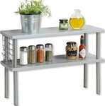 KESPER&reg; K&uuml;chenregal K&uuml;chen-Regal mit Utensilienaufh&auml;ngung - grau, 1-tlg.
