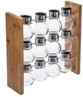 Secret de Gourmet Vorratsglas Bambus Regal f&uuml;r Gew&uuml;rze, Gew&uuml;rz-Organizer,