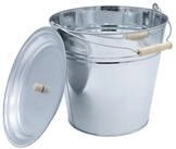 Spetebo &Uuml;bertopf Zinkeimer mit Deckel - 12 L (St&uuml;ck, 1 St., Zinkeimer), dekorativer