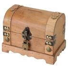 HMF Geldkassette Spardose aus Holz mit Schloss (1 St), dekorative...