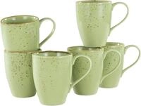 CreaTable Becher Kaffeebecher NATURE COLLECTION, 6-tlg., Steinzeug, Tassen Set,