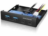 GRAUGEAR G-MP02 Multi Frontblende USB-Adapter, USB-Hub, USB 3.2 Gen2, USB C,...
