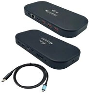 I-TEC Laptop-Dockingstation Thunderbolt 3/USB-C Dual 4K Docking Station, USB-C zu