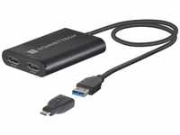 Sonnet USB DisplayLink Adapter, USB-A Stecker > Dual 4K HDMI Audio- &...