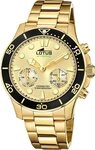 Lotus Chronograph Lotus Herrenuhr Edelstahl gold Lotus, (Chronograph), Herren