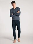 CALIDA Schlafanzug Relax Streamline (2 tlg) mit V-Neck und B&uuml;ndchen