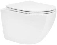 LuxeBath Tiefsp&uuml;l-WC Sp&uuml;lrandloses H&auml;nge WC Keramik mit WC-Sitz abnehmbar