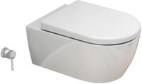 SSWW Dusch-WC mit Softclose WC-Sitz Tiefsp&uuml;l-WC sp&uuml;lrandloses WC Taharat,