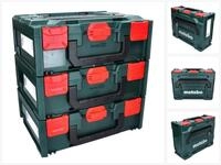 metabo Werkzeugkoffer metaBOX 145 Set 3x System Werkzeug Koffer Stapelbar 396 x 296 x