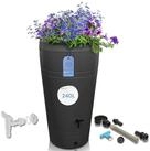 YourCasa Regentonne 230 Liter [Decore ] mit Pflanzeinsatz - Regenfass aus...