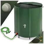 tectake Regentonne, 500 l, mit Hahn und &Uuml;berlaufschutz gr&uuml;n 500 l | 81,00 cm x