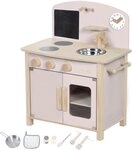 roba&reg; Spielk&uuml;che Spielk&uuml;che, rosa/natur Holz, MDF, mit Kreidetafel, Pfanne und