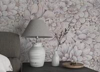 Marburg Vliestapete Flower, gepr&auml;gt, matt, Blattmotiv moderne Tapete f&uuml;r Wohnzimmer