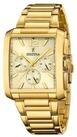 Festina Quarzuhr Herrenuhr Chronograph, Edelstahl, goldfarben F20638-2