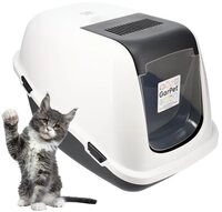 GarPet Katzentoilette Katzenklo Haube kippbar extrahohe Unterschale gro&szlig;e XL