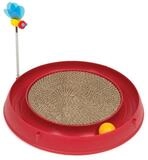 Catit Katzen-Spielschiene 3in1 mit Kratzer und Spielzeug rot
