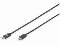 Digitus USB 2 Type-C Anschlusskabel, 3.0m USB-Kabel, (2.00 cm)