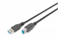 Digitus USB-Kabel, Typ A - B, Typ A - B, USB 3.0 f&uuml;r schnelle Daten&uuml;bertragung