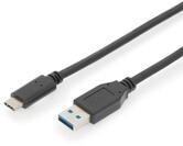 Digitus Digitus USB-Kabel USB 3.2 Gen1 USB-C&reg; Stecker, USB-A Stecker 1.00 m S