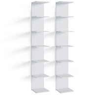 Vicco B&uuml;cherregal Paolo, Wei&szlig;, 30 x 190 cm 2er Set, 2-tlg.