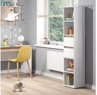 Vicco B&uuml;cherregal Robert, Wei&szlig;, 36 x 171 cm, 1-tlg., Freistehend