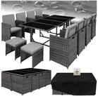 tectake Sitzgruppe Polyrattan Lounge Palma - wetterfest und stabil, (Lounge Set
