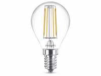 Philips LED Lampe ersetzt 40W, E14 Tropfen P45, klar, warmweiß, 470 Lumen,...