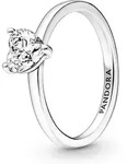 Pandora Fingerring Pandora Funkelndes Herz Solit&auml;r-Ring 191165C01 Damenring 54