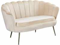 SalesFever Muschel-Sofa 2-Sitzer 136x78x76cm beige