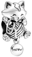 Pandora Charm-Einh&auml;nger Pandora K&auml;tzchen & Garnkn&auml;uel Charm in Sterling...
