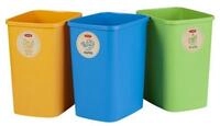 Curver M&uuml;lltrennsystem 249841, Eco Friendly 3er-Set M&uuml;lltrennungssystem 3x9L
