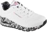 Sneaker SKECHERS "UNO LOVING LOVE", Damen, Gr. 40, schwarz-wei&szlig; (wei&szlig;, schwarz),