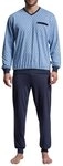 G&Ouml;TZBURG Pyjama G&Ouml;TZBURG Herren Pyjama blau bedruckt (1 tlg)