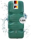 GARANTIA Regentonne CUBUS Gartentank 1000 Liter dunkelgr&uuml;n