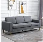 HOMCOM 3-Sitzer Fernsehsessel mit Kissen Armlehne, Stoffsofa 1 Teile,...