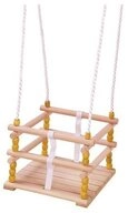 Idena Einzelschaukel 40192, Gitterschaukel Holz 30 x 30 cm Schaukel Holzschaukel