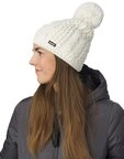Eisb&auml;r Strickm&uuml;tze (Pompon) Afra Damen - weiss - 1 St&uuml;ck