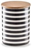 Zeller Present Vorratsdose Vorratsdose m. Bambusdeckel "Stripes, Keramik/Bambus,