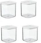 Mepal Vorratsdose Vorratsdosen Set &ndash; 4-teilig, 2750 ml, Wei&szlig;, stapelbar,