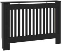vidaXL Heizungsverkleidung, Heizk&ouml;rperabdeckung Schwarz 112x19x81,5 cm MDF