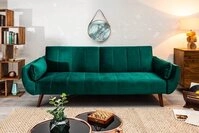 riess-ambiente Schlafsofa DIVANI 220cm smaragdgr&uuml;n / braun, Einzelartikel 1...