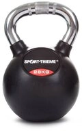 Sport-Thieme Kettlebell Kettlebell Gummiert mit ger&auml;ndeltem Chrom-Griff,...