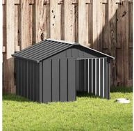 vidaXL Hundeh&uuml;tte vidaXL Hundeh&uuml;tte Anthrazit 116,5x103x81,5 cm Verzinkter...